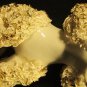GORGEOUS VINTAGE LEFTON PORCELAIN SPAGHETTI POODLE W/UMBRELLA FIGURINE GOLD