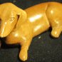 VINTAGE PAINTED CERAMIC MINIATURE FIGURINE DACHSHUND DOG REPAIRED