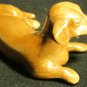 VINTAGE PAINTED CERAMIC MINIATURE FIGURINE DACHSHUND DOG REPAIRED