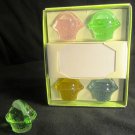 GORGEOUS MULTICOLOR GLASS PLACEHOLDER SET OF 4+2