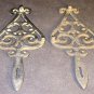 VINTAGE CAST IRON J.Z.H. LEAF DESIGN TRIVET HOT PLATE WALL DECOR SET OF 2
