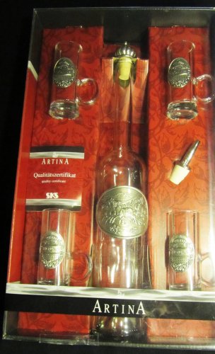 GORGEOUS PEWTER SKS SCHNAPS VODKA SET RUSSIAN TROIKA DECANTER SHOT GLASS