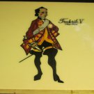 VINTAGE PORCELAIN P.T.& P 'RAMONA' DECORATIVE TILE KING FREDERIK V 1746-1766
