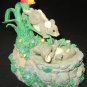 BEAUTIFUL CHARMING TAILS MICE ON A WATER SLIDE MUSIC BOX 'A WHOLE NEW WORLD'