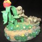 BEAUTIFUL CHARMING TAILS MICE ON A WATER SLIDE MUSIC BOX 'A WHOLE NEW WORLD'