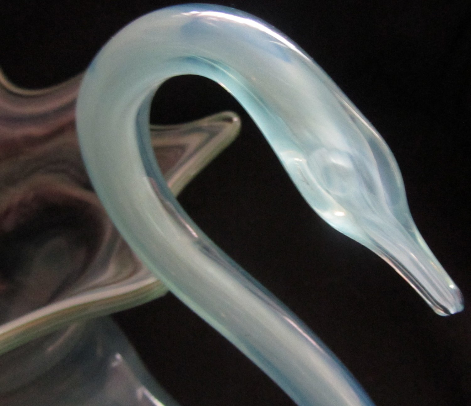 STUNNING VINTAGE MURANO ART GLASS SWAN BOWL DISH FIGURINE