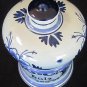 VINTAGE ORIGINAL DELFT BLOOMING ONION SALT CERAMIC CANISTER SIGNED