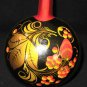 GORGEOUS VINTAGE HOHLOMA KHOHLOMA RUSSIA CARVED WOODEN LADLE SPOON DRINKING CUP
