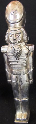 GORGEOUS GODINGER CHRISTMAS SILVERPLATED NUTCRACKER SOLDER NUT CRACKER 1993