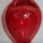 ORANGE RED BUBBLE GLASS DECORATIVE BUBBLE BALLOON FIGURINE MURANO ITALY
