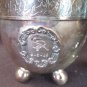 GORGEOUS SILVERPLATED CUP BEAKER BALL FEET SET OF 2 INSCRIBED SR