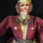 VINTAGE ANTIQUE CLOTH & PLASTIC DOLL FIGURINE BALKANS TURKISH OUTFIT