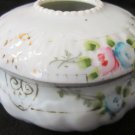 ANTIQUE NIPPON HAND PAINTED PORCELAIN HAIR RECEIVER VANITY ACCESSORY