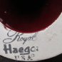 VINTAGE HAEGER USA BURGUNDY RED GLAZED CERAMIC CENDLE HOLDER SET OF 2