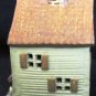 VINTAGE ART POTTERY CHRISTMAS VILLAGE LIGHT UP HOUSE ARTIST SIGNED MIDENE