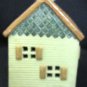 VINTAGE ART POTTERY CHRISTMAS VILLAGE LIGHT UP HOUSE ARTIST SIGNED MIDENE