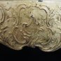 ANTIQUE JBH HITSCH FOUNDRY CAST IRON FOOTED JEWELRY CHEST W/MARBLE LID ITALY