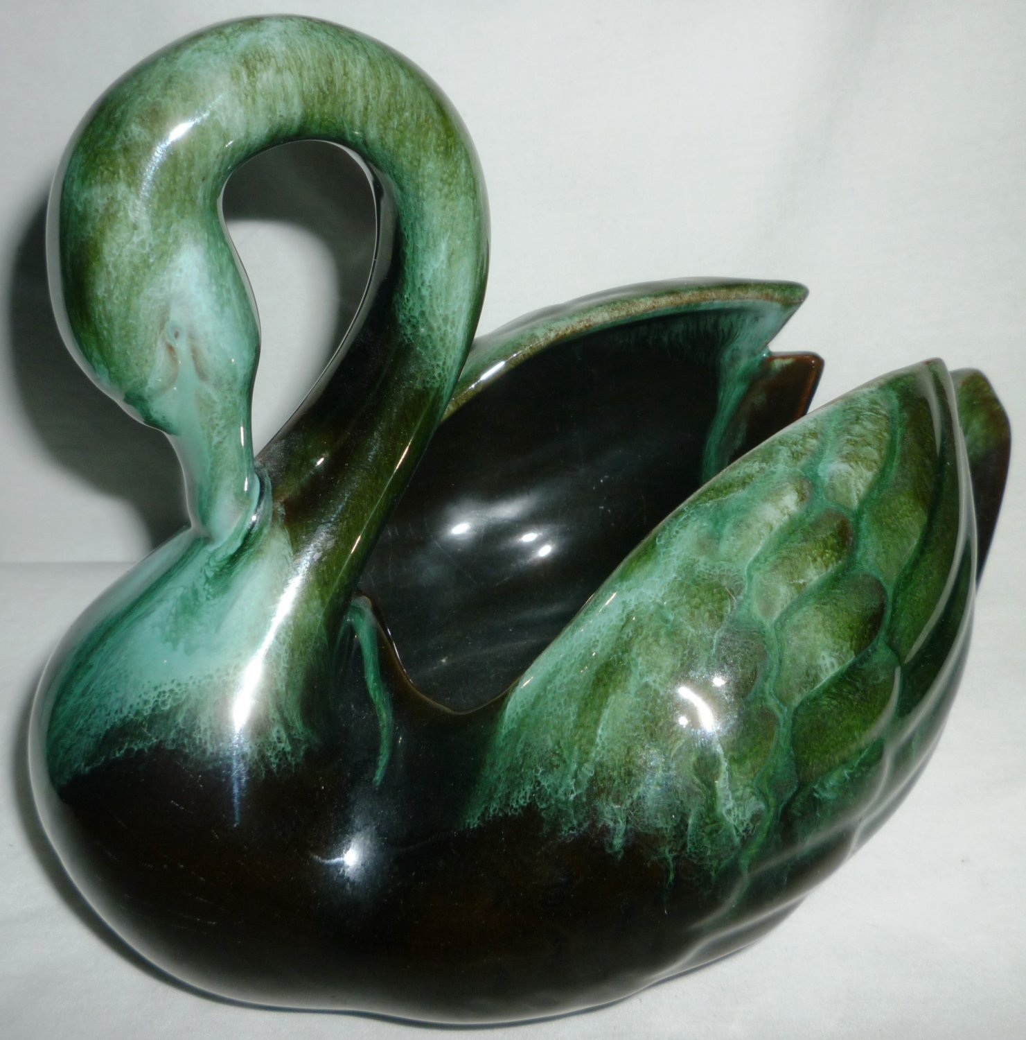 CANADA POTTERY BLUE MOUNTAIN POTTERY GREEN GLAZE DRIP GLAZED CERAMIC ...