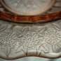 VINTAGE PINK INDIANA GLASS RECOLLECTION SQUARE SOUP CEREAL BOWL DOGWOOD