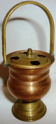 VINTAGE UNIQUE DOLLHOUSE MINIATURE COPPER UMBRELLA HOLDER MADE IN JAPAN