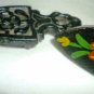 VINTAGE DOLLHOUSE MINIATURE CAST IRON PAINTED IRON ON A STAND