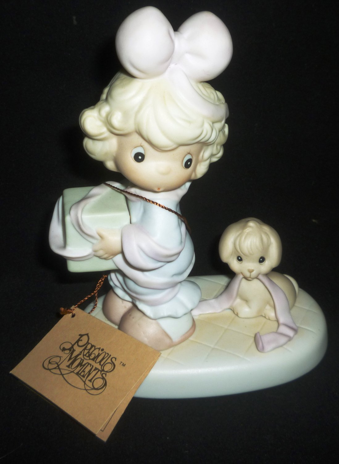 Enesco Precious Moments Tied Up For The Holidays Figurine Butterfly