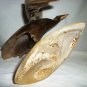BEAUTIFUL HAND CARVING HORN BONE STORK BIRD SCULPTURE FIGURINE KOREA