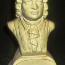 VINTAGE CLASSIC COMPOSER COLLECTION PLASTER BUST FIGURINE BACH 1685-1750