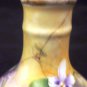 ANTIQUE PORCELAIN HANDPAINTED VIOLETS DAISIES SIGNED SALT & PEPPER AUSTRIA