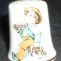 VINTAGE CHINA THUMB THIMBLE PORCELAIN JAPAN HANDPAINTED BOY