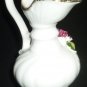 CHARMING VINTAGE BONE CHINA MINIATURE AMPHORA PITCHER SCULPTURED CARNATION