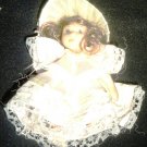 CUTE VINTAGE PORCELAIN DOLLHOUSE MINIATURE DOLL BABY FULLY DRESSED