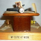 CHARMING HUMOROUS OFFICE DECOR 'MY CUTIE AT WORK' FIGURINE