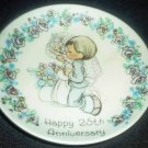 PRECIOUS MOMENTS COLLECTIBLE 25TH WEDDING ANNIVERSARY PLATE ENESCO JAPAN