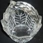 BEAUTIFUL MIKASA CUT PRESSED GLASS BRIDE'S BASKET WITH HANDLE