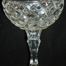GORGEOUS STEMMED VOTIVE HIGH BOWL CANDLEHOLDER CUT LEAD CRYSTAL CLEAR GLASS 9"