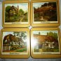 PIMPERNEL CORK LINED COASTERS SET OF 4  'ENGLISH COTTAGES' ENGLAND
