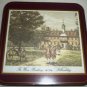 PIMPERNEL CORK LINED COASTERS SET OF 6  HISTORIC WILLIAMSBURG ENGLAND NMB