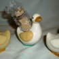 HALLMARK PORCELAIN TABLETOP SET FIGURAL DUCK SALT & PEPPER SHAKERS & TOOTHPICK