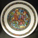 ASSIETTE HENRI D'ARCEAUL LIMOGES BIBLE PLATE NOEL VITRAIL 'LA FUITE EN EGYPTE'