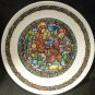 ASSIETTE HENRI D'ARCEAUL LIMOGES BIBLE PLATE NOEL VITRAIL 'LA FUITE EN EGYPTE'