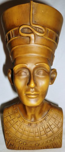 STUNNING VINTAGE NEFERTITI PHARAOH BUST FIGURINE FROM EGYPT