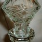 VINTAGE WEXFORD DIAMOND DESIGN SHIPS PRESSED CLEAR GLASS DECANTER