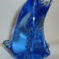 UNITED STATES COMMEMORATIVE FINE ARTS GALLERY BLUE GLASS FIGURINE PENGUIN BIRD