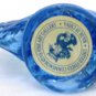 UNITED STATES COMMEMORATIVE FINE ARTS GALLERY BLUE GLASS FIGURINE FISH