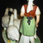 ANTIQUE GEROLD PORCELAIN PORELAIN BISQUE GIRL WITH GEESE FIGURINE GERMANY
