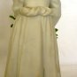 ANTIQUE WHITE PORCELAIN UNGLAZED BISQUE FIGURINE PLANTER GIRL W/BUCKET PAIL