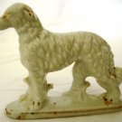 VINTAGE JAPAN WHITE GLAZED PORCELAIN FIGURINE DOG REPAIRED