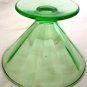 VINTAGE GREEN URANIUM VASELINE FEDERAL GLASS OPTIC PANEL DESSERT GLASS SET OF 12