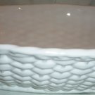 VINTAGE WHITE PORCELAIN WITH 3D DESIGN SAVOIR VIVRE WEAVED BASKET BOWL PORTUGAL